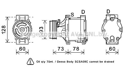 AVA QUALITY COOLING Компрессор, кондиционер SUK099